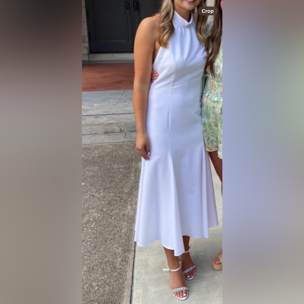 Milly white midi formal dress
